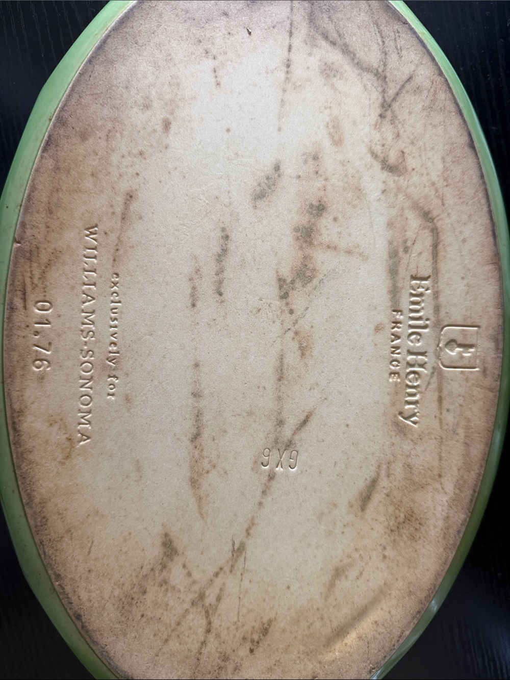 Oval Ceramic Baker in Green — Elegant Oven-to-Table Bakeware